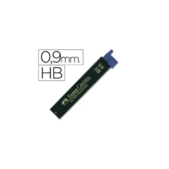 Minas Faber Castell de grafito 9069 0,9 mm HB. Estuche 12 minas.