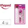 MINI SET PAPELERIA MAPED BARBIE 4 PIEZAS