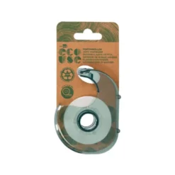 MINIPORTARROLLO LIDERPAPEL ECOUSE 100% PLASTICO RECICLADO PARA CINTA DE 33 MT X 19 MM