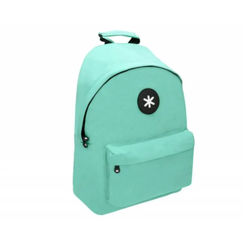 MOCHILA ANTARTIK CON ASA Y BOLSILLOS CON CREMALLERA COLOR VERDE MENTA 310X160X410 MM