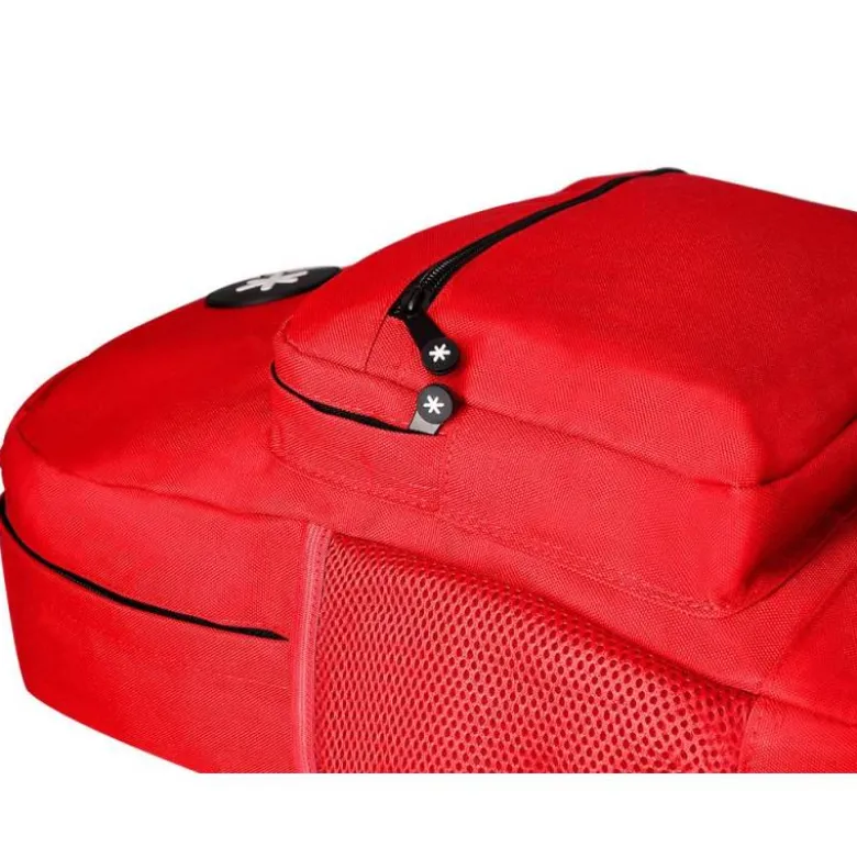 MOCHILA ANTARTIK CON ASA Y BOLSILLO FRONTAL CON CREMALLERA COLOR ROJO 320X140X430 MM