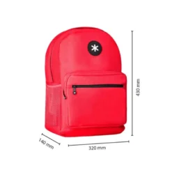 MOCHILA ANTARTIK CON ASA Y BOLSILLO FRONTAL CON CREMALLERA COLOR ROJO 320X140X430 MM