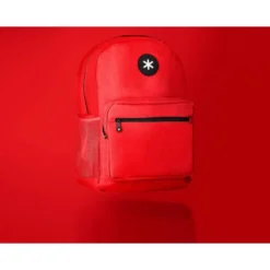 MOCHILA ANTARTIK CON ASA Y BOLSILLO FRONTAL CON CREMALLERA COLOR ROJO 320X140X430 MM