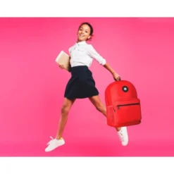 MOCHILA ANTARTIK CON ASA Y BOLSILLO FRONTAL CON CREMALLERA COLOR ROJO 320X140X430 MM