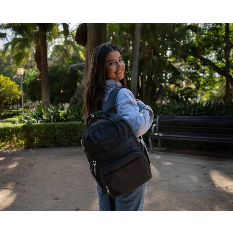 MOCHILA ANTARTIK GLOW BAGS CON ACOLCHADO PARA PORTATIL 15" NEGRO 25 L 440X150X310 MM