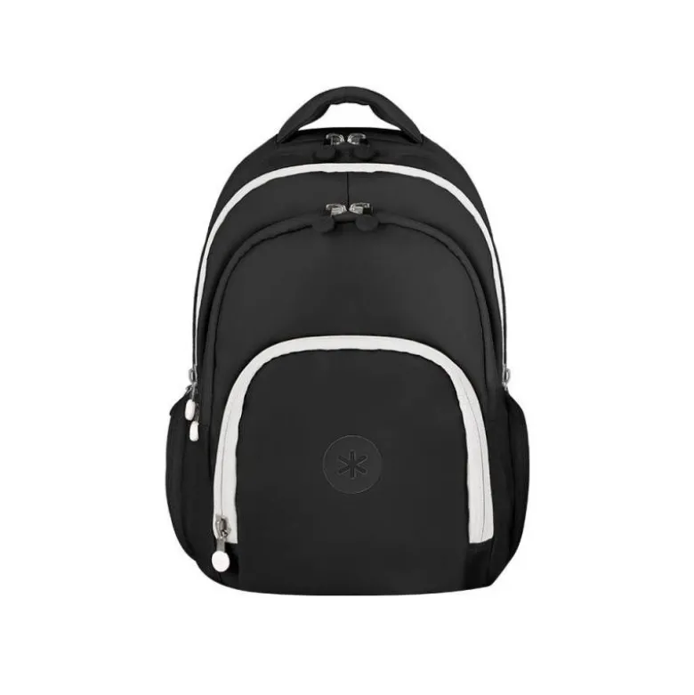 MOCHILA ANTARTIK MULTIBOLSILLO 19L COMPARTIMENTO PARA PORTATIL Y TABLET COLOR NEGRO 450 X 160 X 300 MM