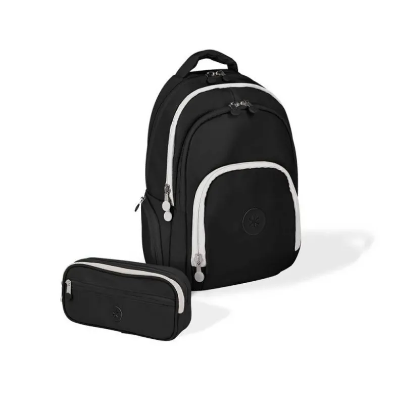 MOCHILA ANTARTIK MULTIBOLSILLO 19L COMPARTIMENTO PARA PORTATIL Y TABLET COLOR NEGRO 450 X 160 X 300 MM