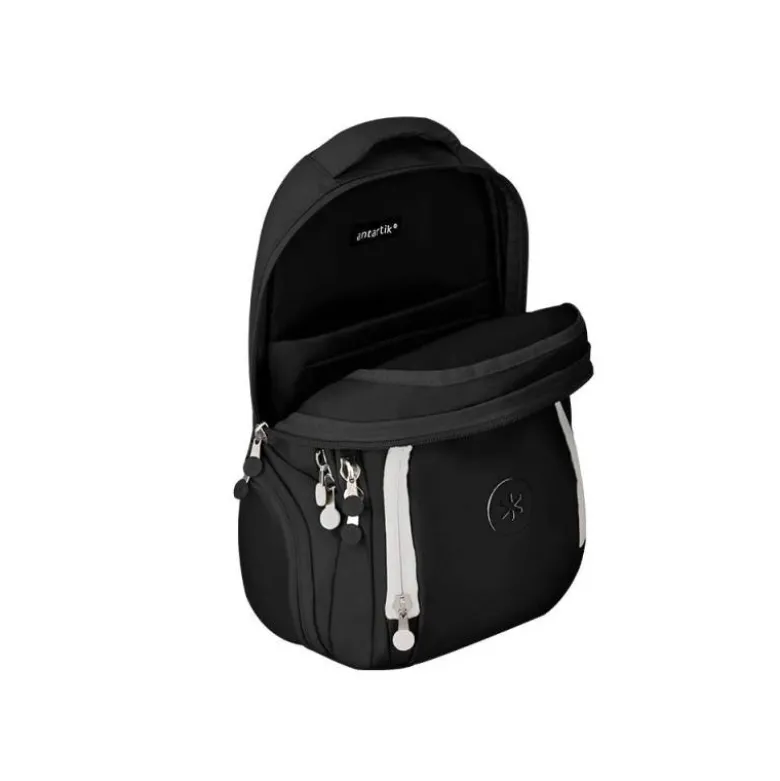 MOCHILA ANTARTIK MULTIBOLSILLO 19L COMPARTIMENTO PARA PORTATIL Y TABLET COLOR NEGRO 450 X 160 X 300 MM