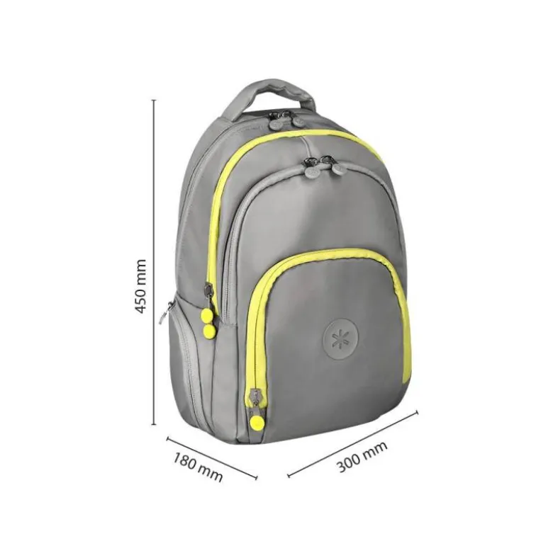 MOCHILA ANTARTIK MULTIBOLSILLO 19L COMPARTIMENTO PARA PORTATIL Y TABLET COLOR GRIS 450 X 160 X 300 MM