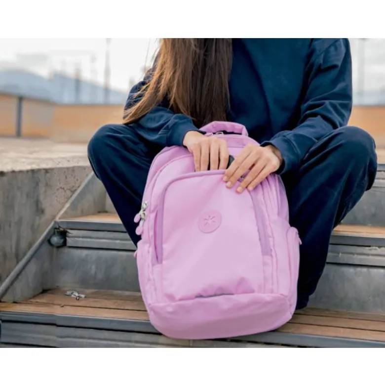 MOCHILA ANTARTIK MULTIBOLSILLO 19L COMPARTIMENTO PARA PORTATIL Y TABLET COLOR ROSA 450 X 160 X 300 MM