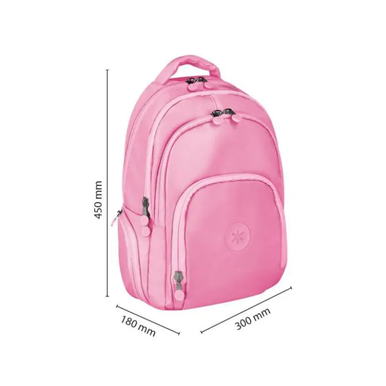 MOCHILA ANTARTIK MULTIBOLSILLO 19L COMPARTIMENTO PARA PORTATIL Y TABLET COLOR ROSA 450 X 160 X 300 MM