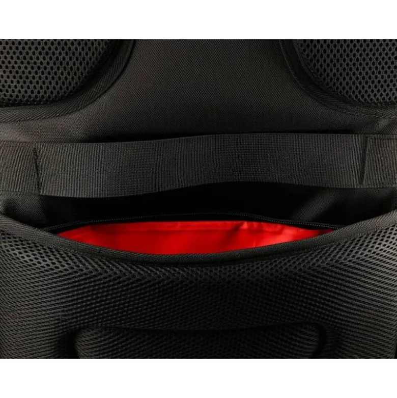 MOCHILA ANTARTIK VOLT 5 COMPARTIMENTOS COLOR NEGRO INTERIOR ROJO 450X180X330 MM