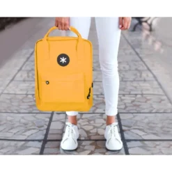 Mochila Escolar Antartik Amarillo 30x11,5x39 cm