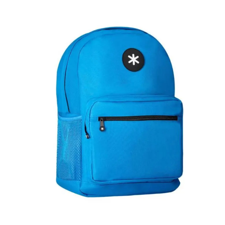 MOCHILA ESCOLAR ANTARTIK CON ASA Y BOLSILLO FRONTAL COLOR AZUL 320X140X430 MM