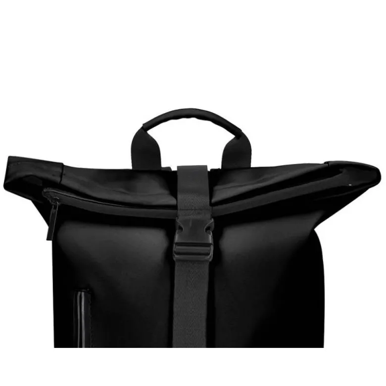 MOCHILA ESCOLAR ANTARTIK WATER PROOF ENROLLABLE DISEÑO CASUAL COLOR NEGRO 480X130X280 MM