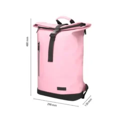 MOCHILA ESCOLAR ANTARTIK WATER PROOF ENROLLABLE DISEÑO CASUAL COLOR ROSA 480X130X280 MM