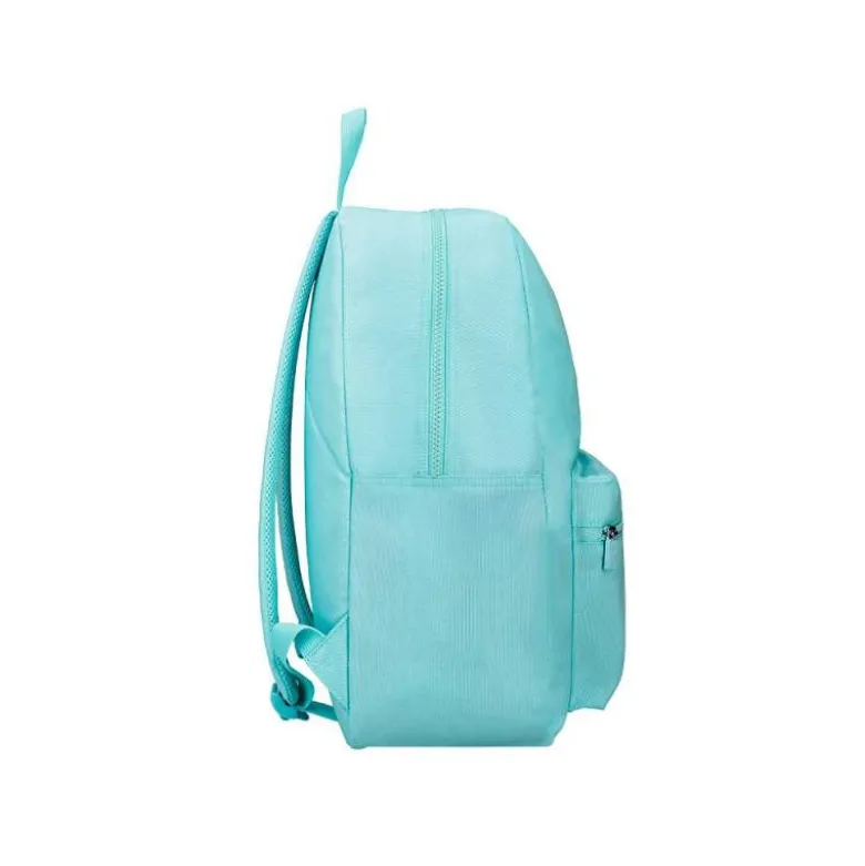 MOCHILA ESCOLAR LIDERPAPEL BOLSILLO LATERAL ELASTICO COLOR AZUL CELESTE 400X125X300