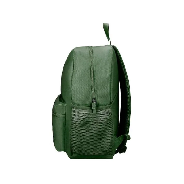 MOCHILA ESCOLAR LIDERPAPEL BOLSILLO LATERAL ELASTICO COLOR VERDE MILITAR 400X125X300