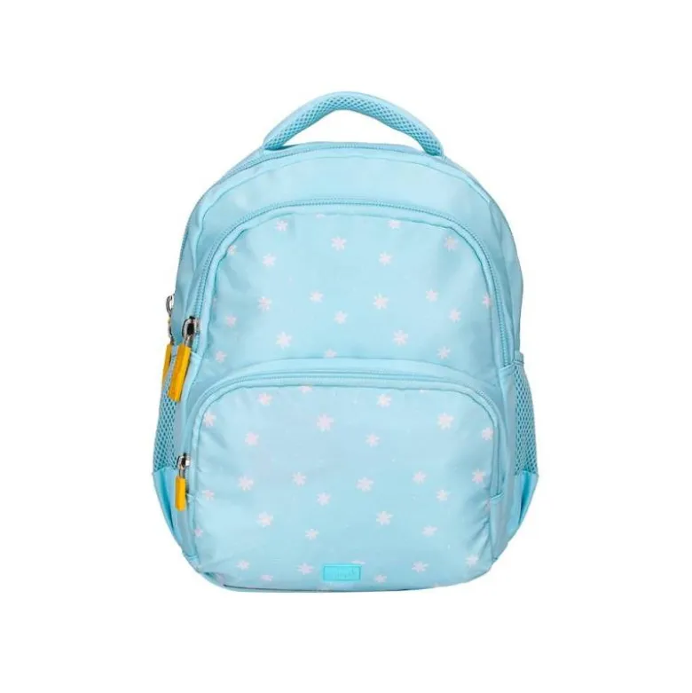 MOCHILA ESCOLAR LIDERPAPEL MULTIBOLSILLO INFANTIL FLOWERS AZUL 350X110X270 MM