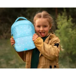 MOCHILA ESCOLAR LIDERPAPEL MULTIBOLSILLO INFANTIL FLOWERS AZUL 350X110X270 MM