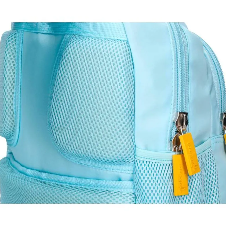 MOCHILA ESCOLAR LIDERPAPEL MULTIBOLSILLO INFANTIL FLOWERS AZUL 350X110X270 MM