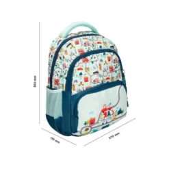 MOCHILA ESCOLAR LIDERPAPEL MULTIBOLSILLO INFANTIL CARS AZUL 350X110X270 MM