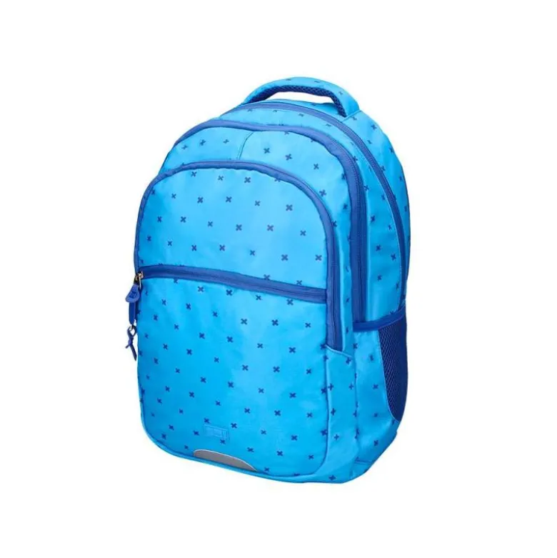 MOCHILA ESCOLAR LIDERPAPEL MULTIBOLSILLO DISEÑO AZUL 450X145X300 MM