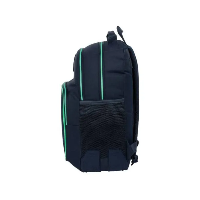 MOCHILA ESCOLAR SAFTA DOBLE CON CANTONERAS ADAPTABLE A CARRO REAL MADRID 2ª EQUIPACION 25/26 420X320X150 MM