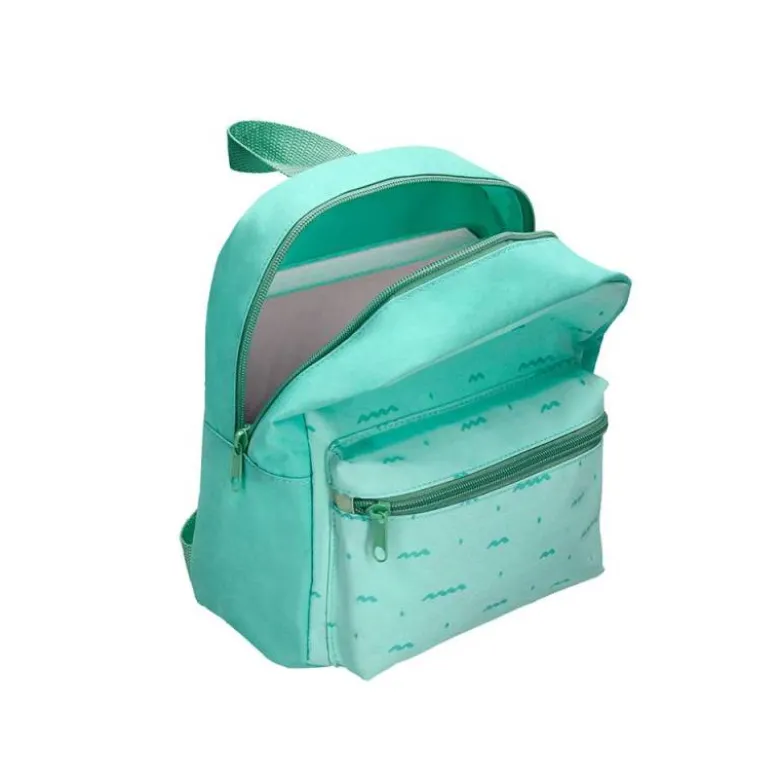 MOCHILA GUARDERIA LIDERPAPEL INFANTIL DISEÑO VERDE 250X115X210 MM