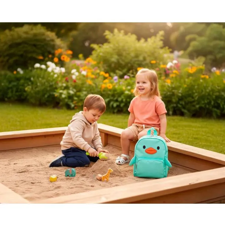 MOCHILA INFANTIL IMAGINOVO BACKPACK BUDDIES POLLO AZUL DOS COMPARTIMENTOS POLIESTER 280X90X200 MM