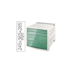 Modulo 4 cajones sobremesa Esselte color verde