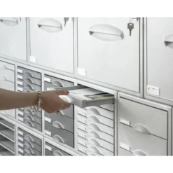 Modulo 5 cajones sobremesa marca Archivo 2000 gris