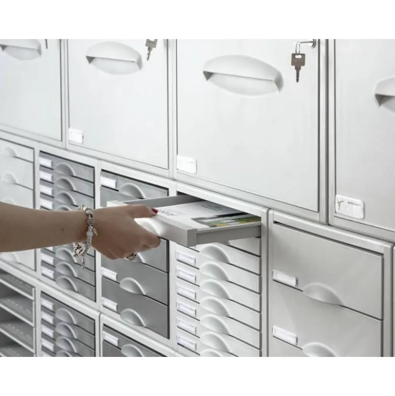 Modulo 5 cajones sobremesa marca Archivo 2000 gris
