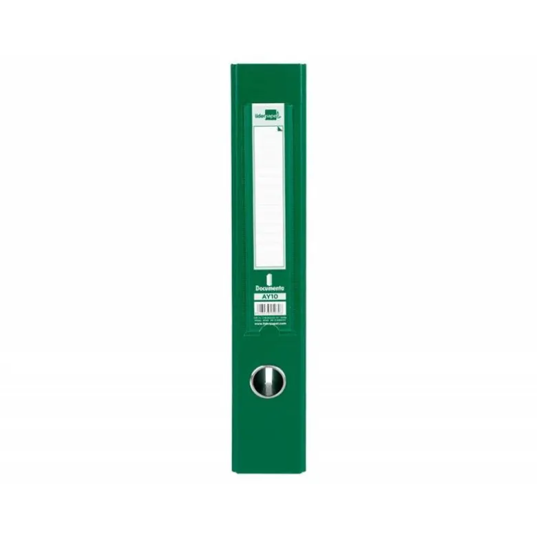 Modulo Liderpapel 3 archivadores folio 2 anillas mixtas 40mm verde.