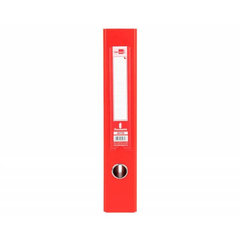 Modulo Liderpapel 3 archivadores folio 2 anillas mixtas 40mm rojo.