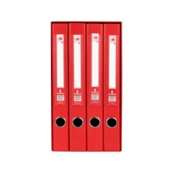 Modulo Liderpapel 4 archivadores folio 2 anillas mixtas 25mm rojo