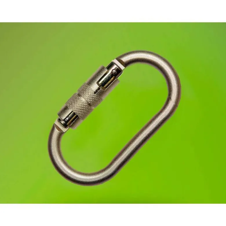 MOSQUETON FARU ACERO GALVANIZADO AUTOMATICO VIROLA 18 MM RESISTENCIA 25 KN