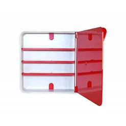 Organizador Paperflow Plástico 3 estantes para medicinas color Rojo