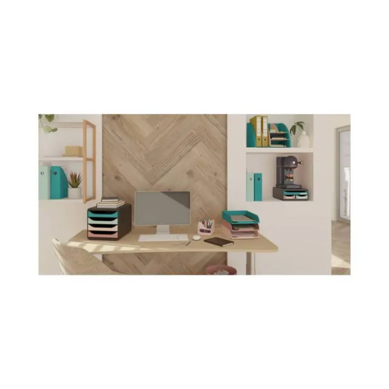 ORGANIZADOR DE SOBREMESA EXACOMPTA SKANDI COLOR NUDE 155X119X109 MM