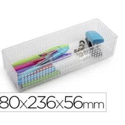 ORGANIZADOR DE SOBREMESA PLASTICFORTE TRANSPARENTE N 3 80X236X56 MM
