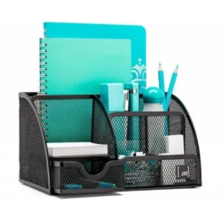 Organizador sobremesa Q-Connect KF17295 curvo rejilla
