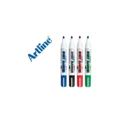 Pack rotuladores para tela textil Artline colores azul negro rojo verde