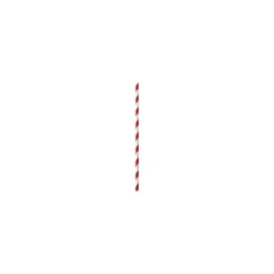 Pajita de papel Nupik Rojo y Blanco de 50 unidades