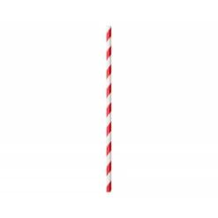 Pajita de papel Nupik Rojo y Blanco de 50 unidades