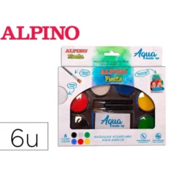 PALETA MAQUILLAJE ALPINO ACUARELABLE PRO 6 COLORES SURTIDOS