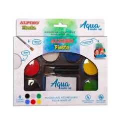 PALETA MAQUILLAJE ALPINO ACUARELABLE PRO 6 COLORES SURTIDOS