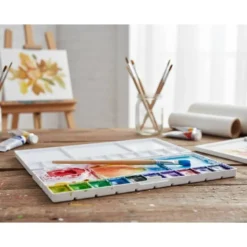 PALETA PLASTICO LIDERPAPEL PARA PINTURA PLEGABLE CON TAPA Y AGUJERO PARA EL PULGAR 20X10X1,8 CM