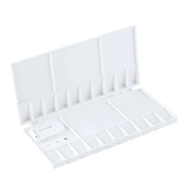 PALETA PLASTICO LIDERPAPEL PARA PINTURA PLEGABLE CON TAPA Y AGUJERO PARA EL PULGAR 20X10X1,8 CM