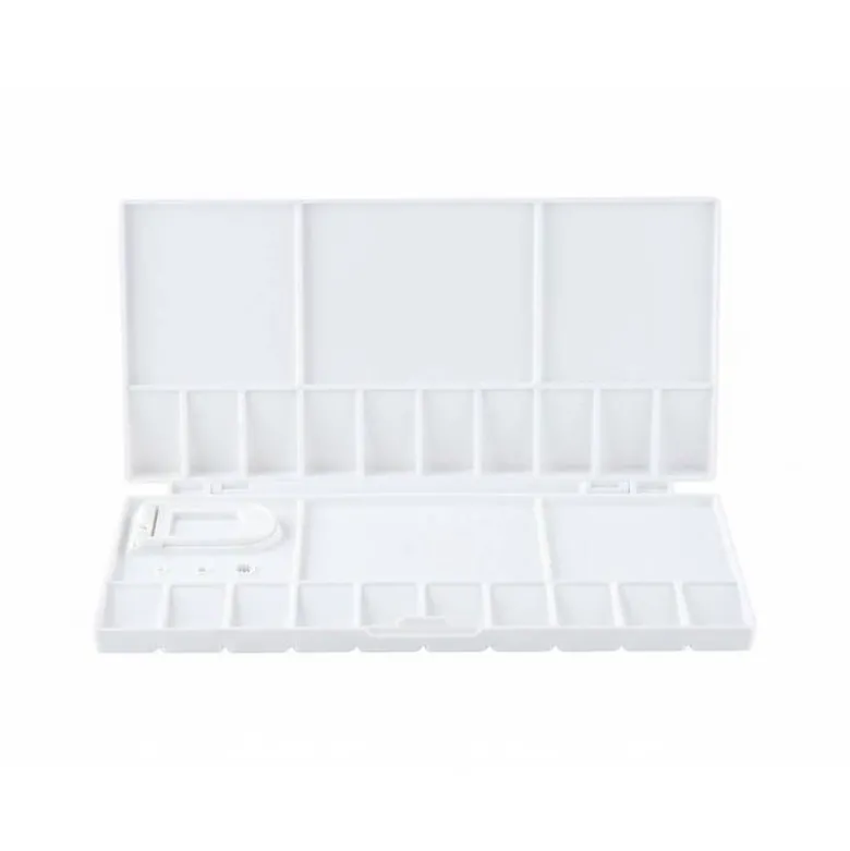 PALETA PLASTICO LIDERPAPEL PARA PINTURA PLEGABLE CON TAPA Y AGUJERO PARA EL PULGAR 20X10X1,8 CM