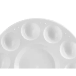 PALETA PLASTICO LIDERPAPEL PARA PINTURA REDONDA CON 10 HUECOS 17 CM